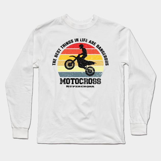 motocross supercross Long Sleeve T-Shirt by HB Shirts